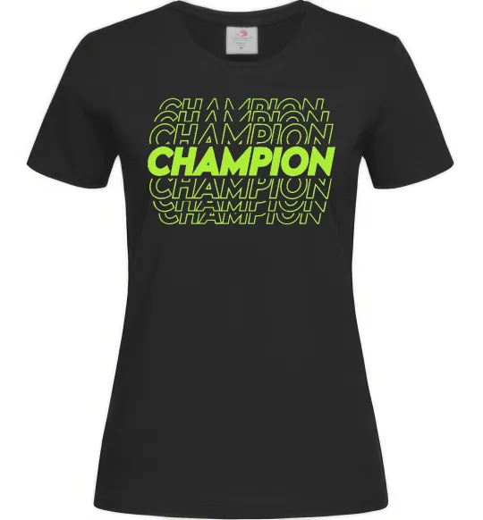 Женская футболка Champion Черный фото