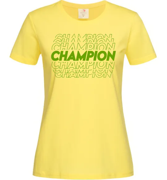 Женская футболка Champion Лимонный фото