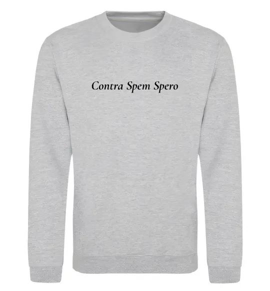 Світшот Contra Spem Spero Сірий меланж фото