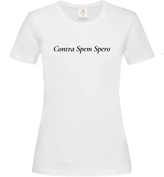 Женская футболка Contra Spem Spero Белый фото