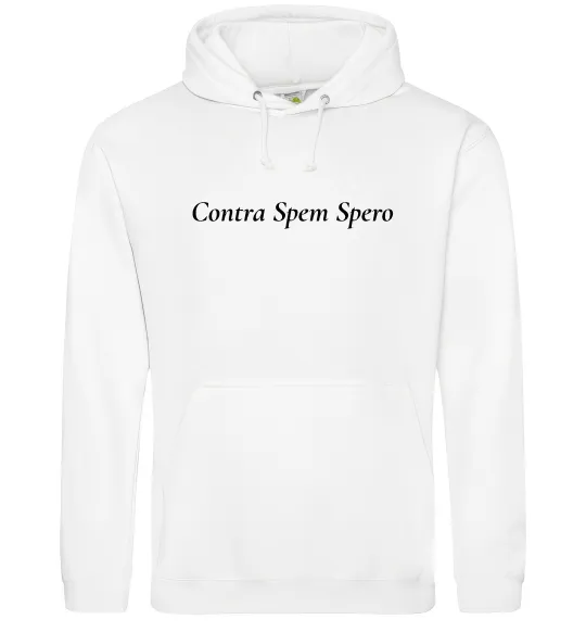 Женская толстовка (худи) Contra Spem Spero Белый фото
