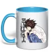 Чашка с цветной ручкой Death Note L персонаж Голубой Чашка с цветной ручкой Death Note L персонаж Голубой фото