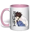 Чашка с цветной ручкой Death Note L персонаж Нежно розовый Чашка с цветной ручкой Death Note L персонаж Нежно розовый фото