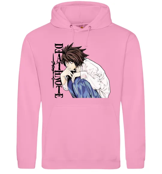 Чоловіча толстовка (худі) Death Note L персонаж Рожевий фото