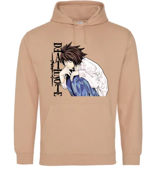Женская толстовка (худи) Death Note L персонаж Песочный фото