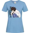 Женская футболка Death Note L персонаж Голубой Женская футболка Death Note L персонаж Голубой фото