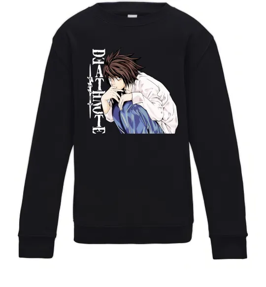 Детский Свитшот Death Note L персонаж Черный фото