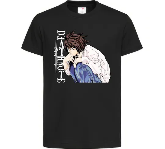 Детская футболка Death Note L персонаж Черный фото