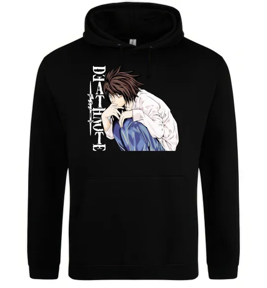 Женская толстовка (худи) Death Note L персонаж Черный фото