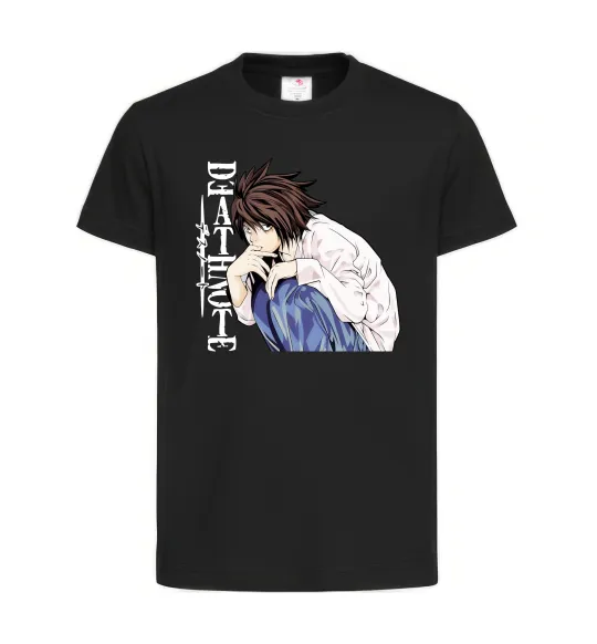 Детская футболка Death Note L персонаж Черный фото