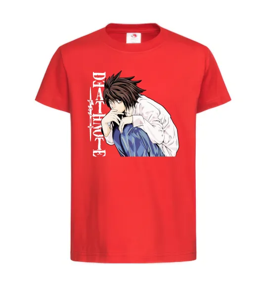 Детская футболка Death Note L персонаж Красный фото