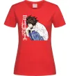 Женская футболка Death Note L персонаж Красный Женская футболка Death Note L персонаж Красный фото
