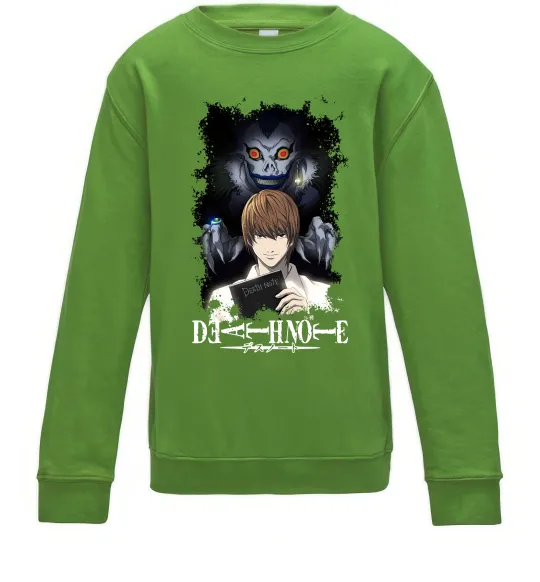 Детский Свитшот Death Note Рюк Лайт Лаймовый фото