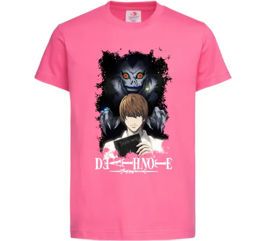 Детская футболка Death Note Рюк Лайт Ярко-розовый фото