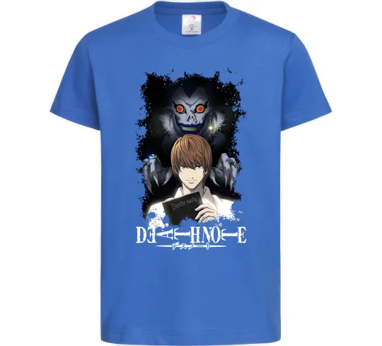 Детская футболка Death Note Рюк Лайт Ярко-синий фото