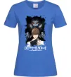 Женская футболка Death Note Рюк Лайт Ярко-синий Женская футболка Death Note Рюк Лайт Ярко-синий фото