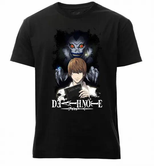 Мужская премиум футболка Death Note Рюк Лайт Черный фото