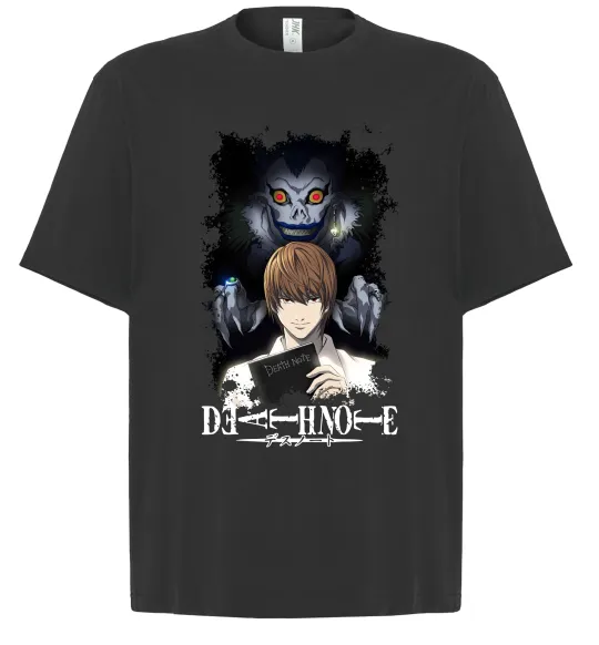 Футболка Оверсайз Death Note Рюк Лайт Черный фото