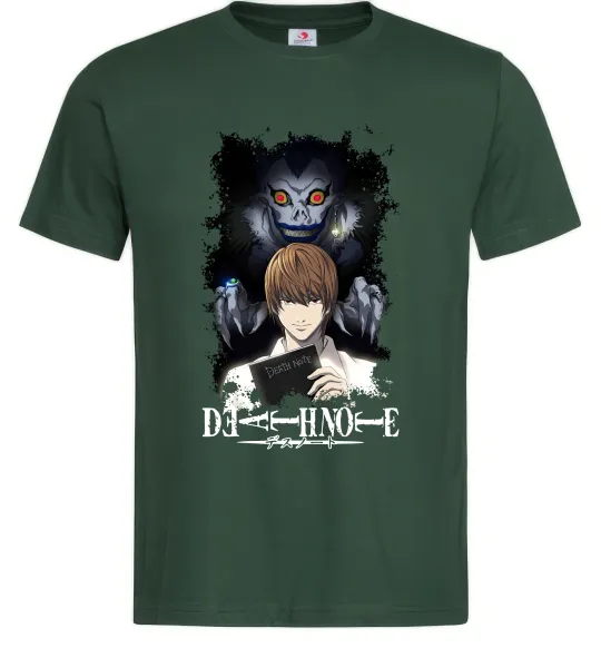 Мужская футболка Death Note Рюк Лайт Темно-зеленый фото