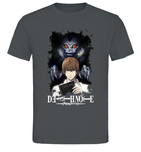 Мужская футболка Death Note Рюк Лайт Графит фото