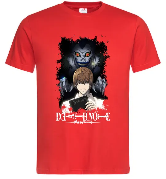 Мужская футболка Death Note Рюк Лайт Красный фото