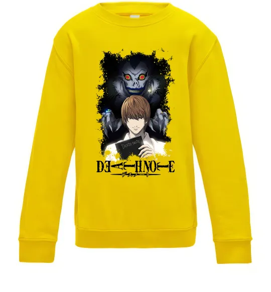 Детский Свитшот Death Note Рюк Лайт Солнечно желтый фото