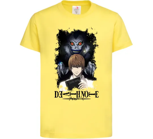 Детская футболка Death Note Рюк Лайт Лимонный фото