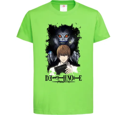 Детская футболка Death Note Рюк Лайт Лаймовый фото
