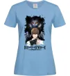 Женская футболка Death Note Рюк Лайт Голубой Женская футболка Death Note Рюк Лайт Голубой фото