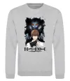 Свитшот Death Note Рюк Лайт Серый меланж Свитшот Death Note Рюк Лайт Серый меланж фото