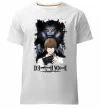 Мужская премиум футболка Death Note Рюк Лайт Белый Мужская премиум футболка Death Note Рюк Лайт Белый фото