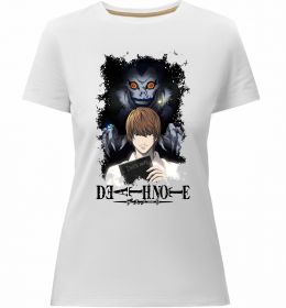 Женская премиум футболка Death Note Рюк Лайт Женская премиум футболка Death Note Рюк Лайт