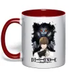 Чашка с цветной ручкой Death Note Рюк Лайт Красный Чашка с цветной ручкой Death Note Рюк Лайт Красный фото