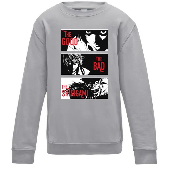 Детский Свитшот The Shinigami Серый меланж фото
