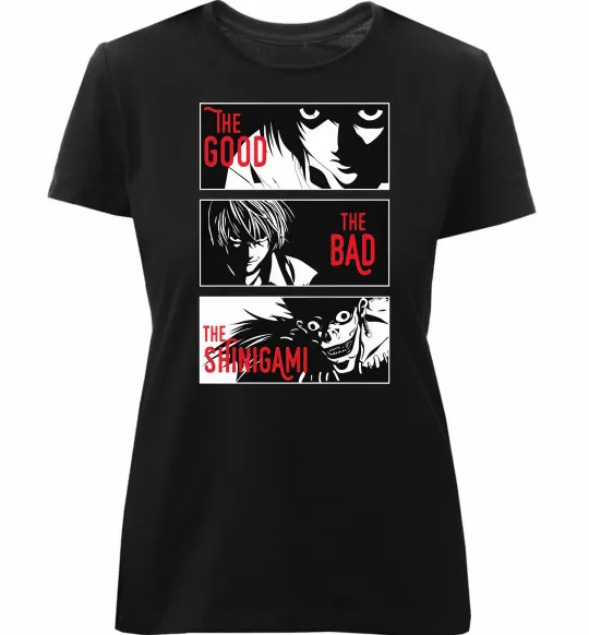 Женская премиум футболка The Shinigami Черный фото
