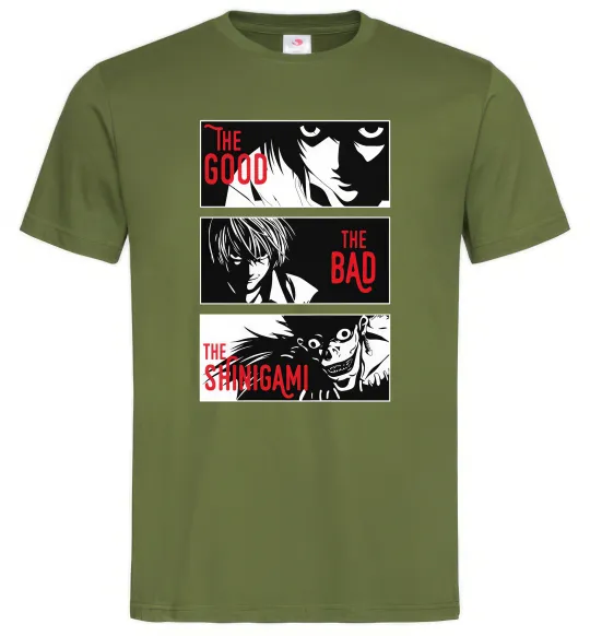 Мужская футболка The Shinigami Оливковый фото