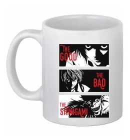 Чашка керамическая Death Note Рюк Лайт Белый фото Чашка керамическая Death Note Рюк Лайт Белый фото