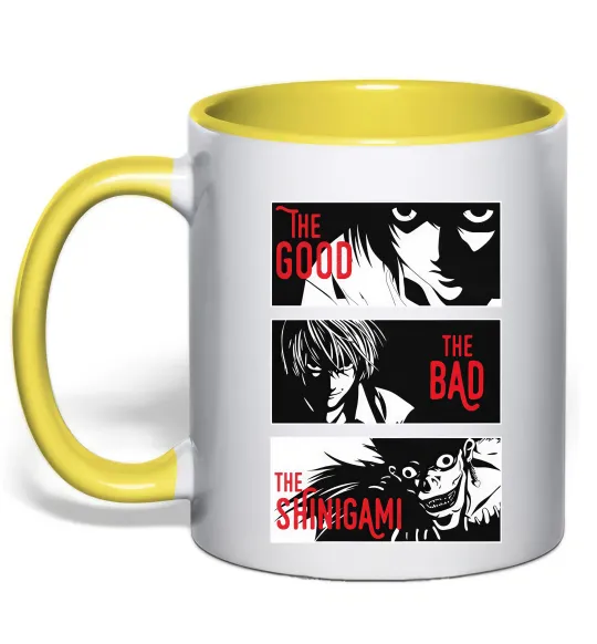 Чашка с цветной ручкой The Shinigami Солнечно желтый фото