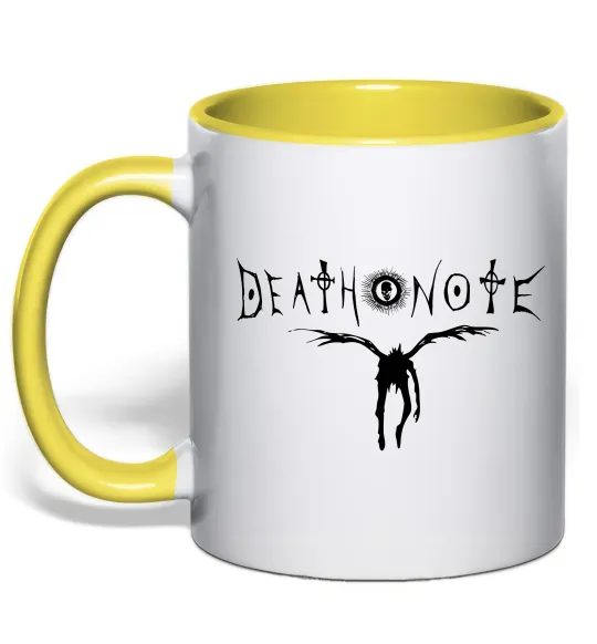 Чашка с цветной ручкой Death Note Рюк Солнечно желтый фото