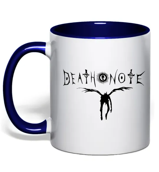 Чашка с цветной ручкой Death Note Рюк Глубокий темно-синий фото