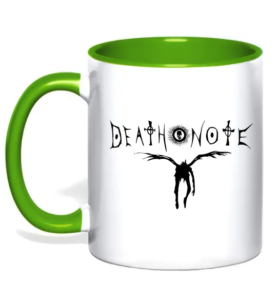Чашка з кольоровою ручкою Death Note Рюк Лаймовий фото