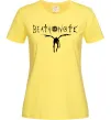 Женская футболка Death Note Рюк Лимонный Женская футболка Death Note Рюк Лимонный фото