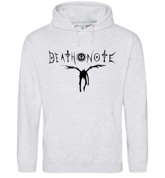 Мужская толстовка (худи) Death Note Рюк Серый меланж фото