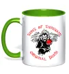Чашка з кольоровою ручкою Death Note Sons of Shinigami Лаймовий фото