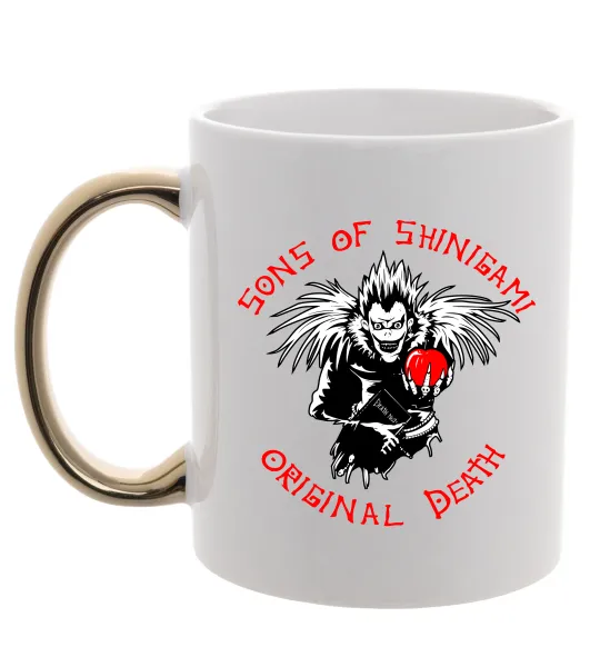 Чашка с цветной ручкой Death Note Sons of Shinigami Золото фото