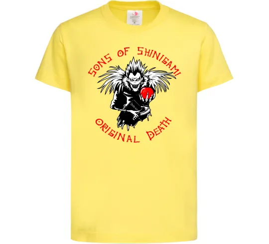 Детская футболка Death Note Sons of Shinigami Лимонный фото