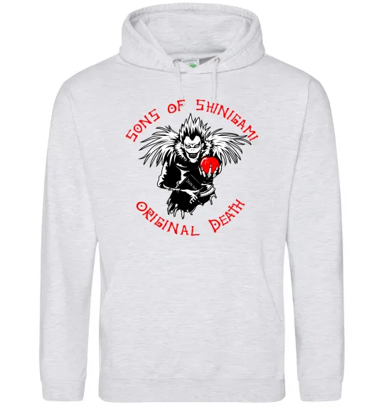 Женская толстовка (худи) Death Note Sons of Shinigami Серый меланж фото