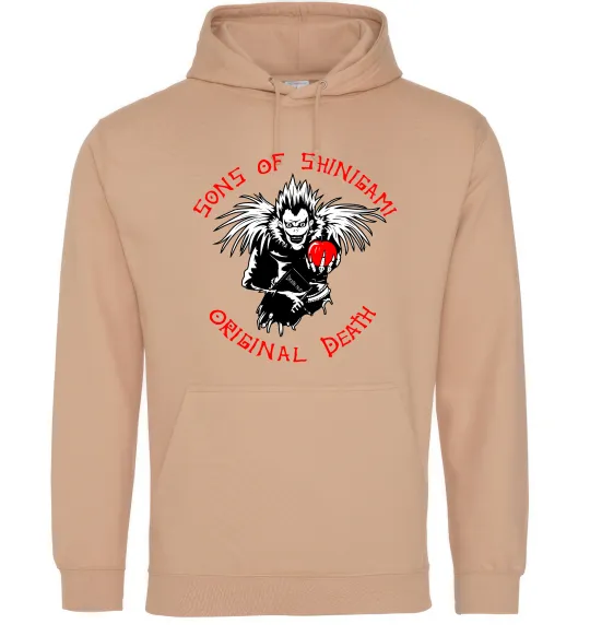 Женская толстовка (худи) Death Note Sons of Shinigami Песочный фото