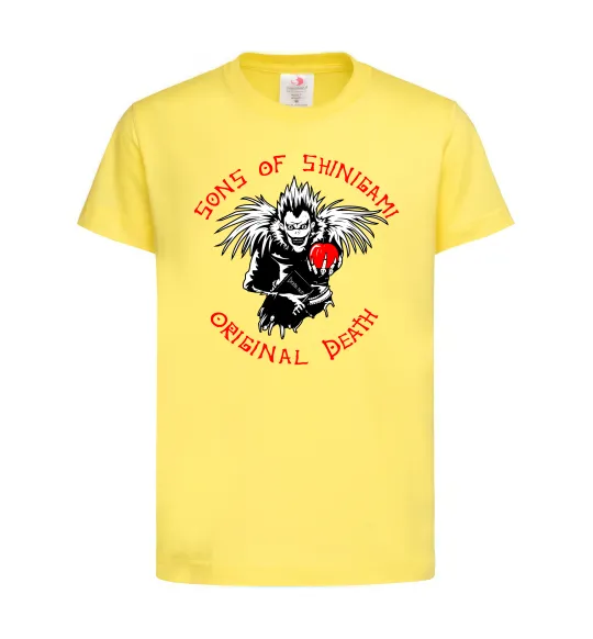 Детская футболка Death Note Sons of Shinigami Лимонный фото