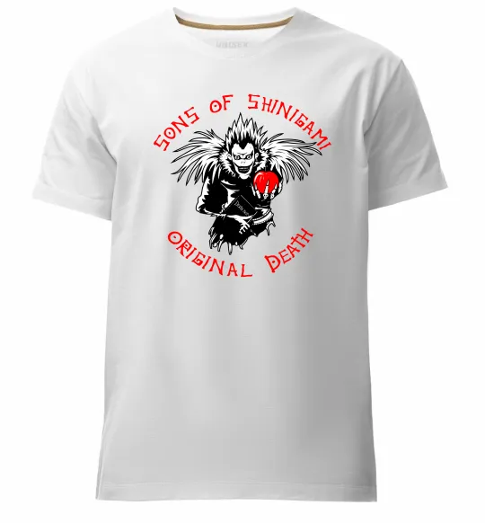 Мужская премиум футболка Death Note Sons of Shinigami Белый фото
